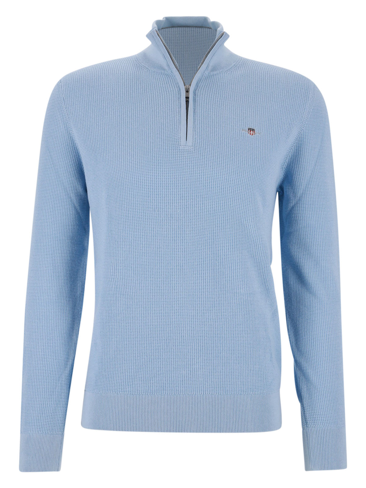 MICRO TEXTURED COTTON HALF ZIP male
