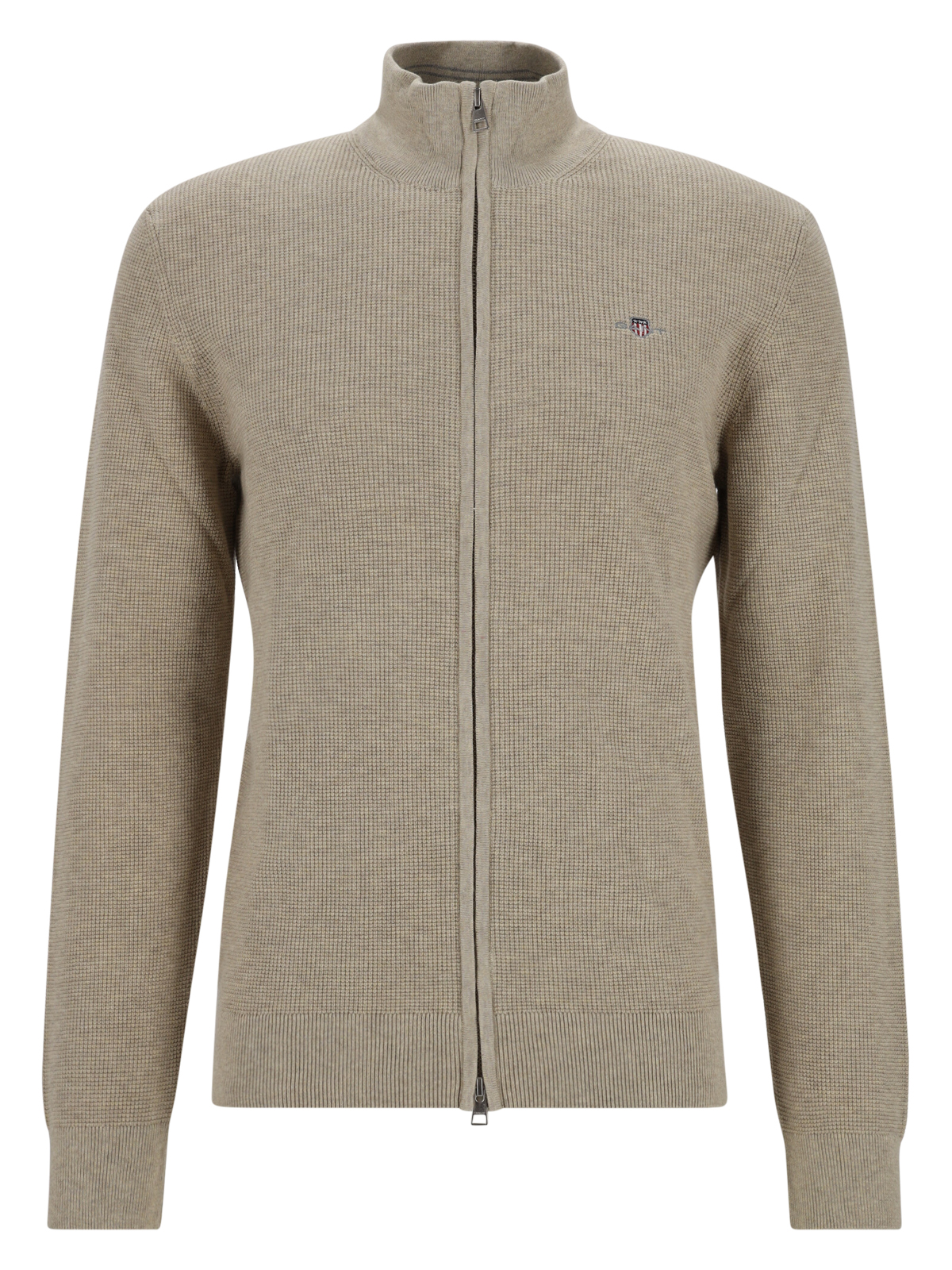 MICRO TEXTURED COTTON ZIP CARDIGAN male