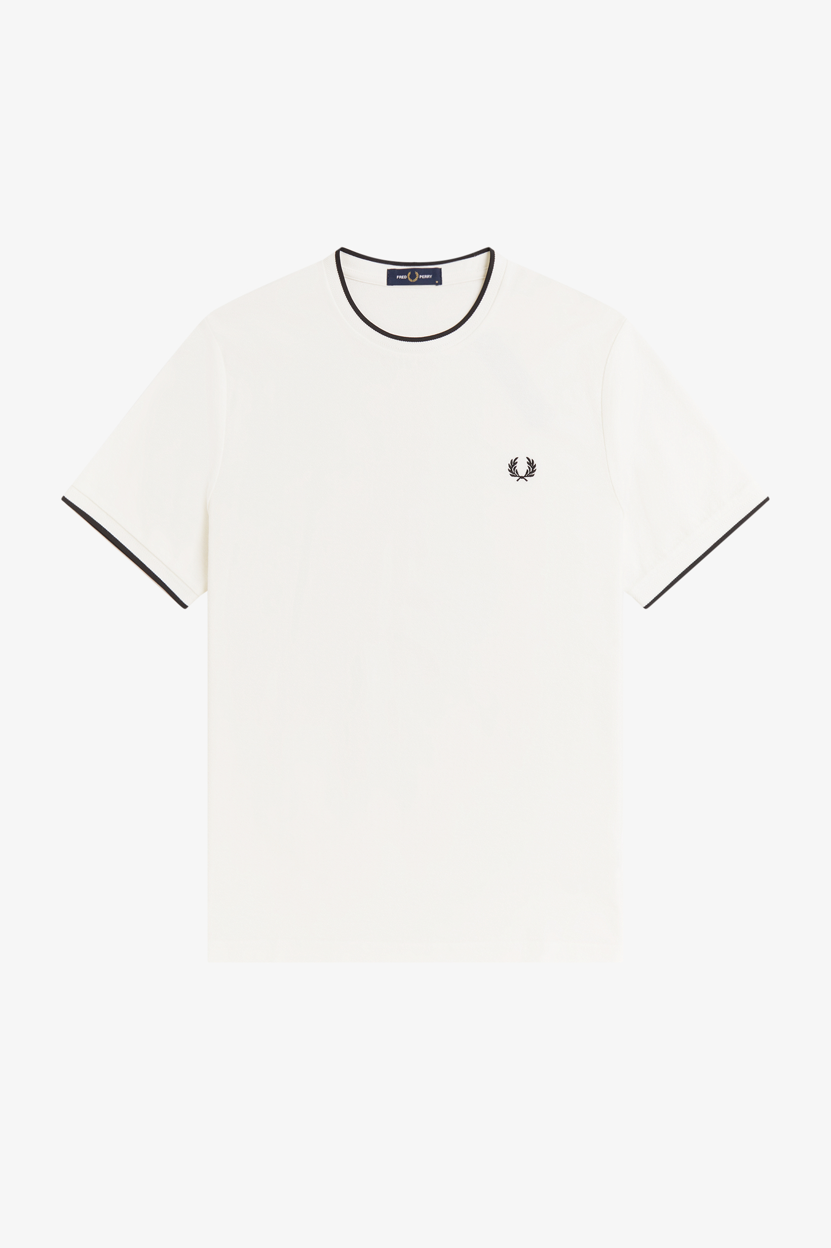 TRI DETAIL CREPE PIQUE T-SHIRT ale