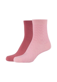 Women ca-soft hearts Ankle Socks 2p