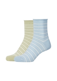 Women ca-soft organic striped Ankle