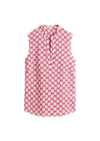 Ärmellose Print-Bluse flared