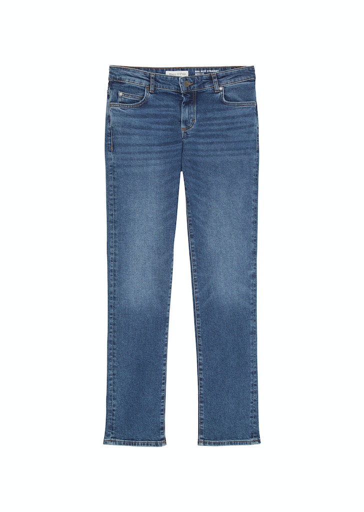 Denim trouser, straight fit, regular length, mid waist female