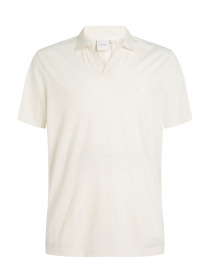 LINEN COTTON CUBAN COLLAR POLO