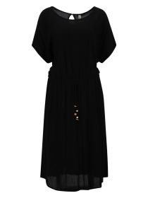 DOB Midi Kleid,kurzarm,Rundhals mit