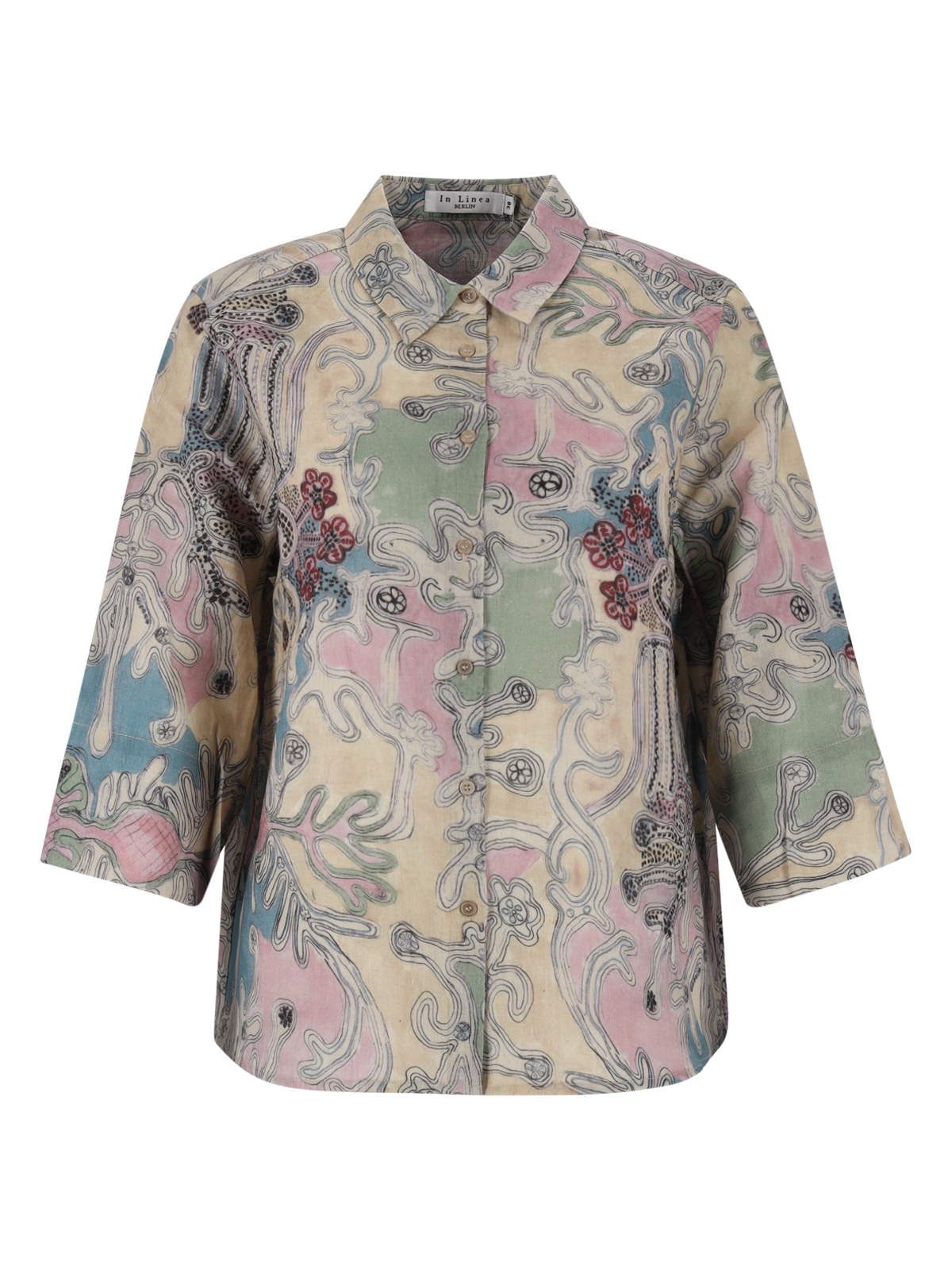 Bluse, Hemdkragen, 3/4-Arm female