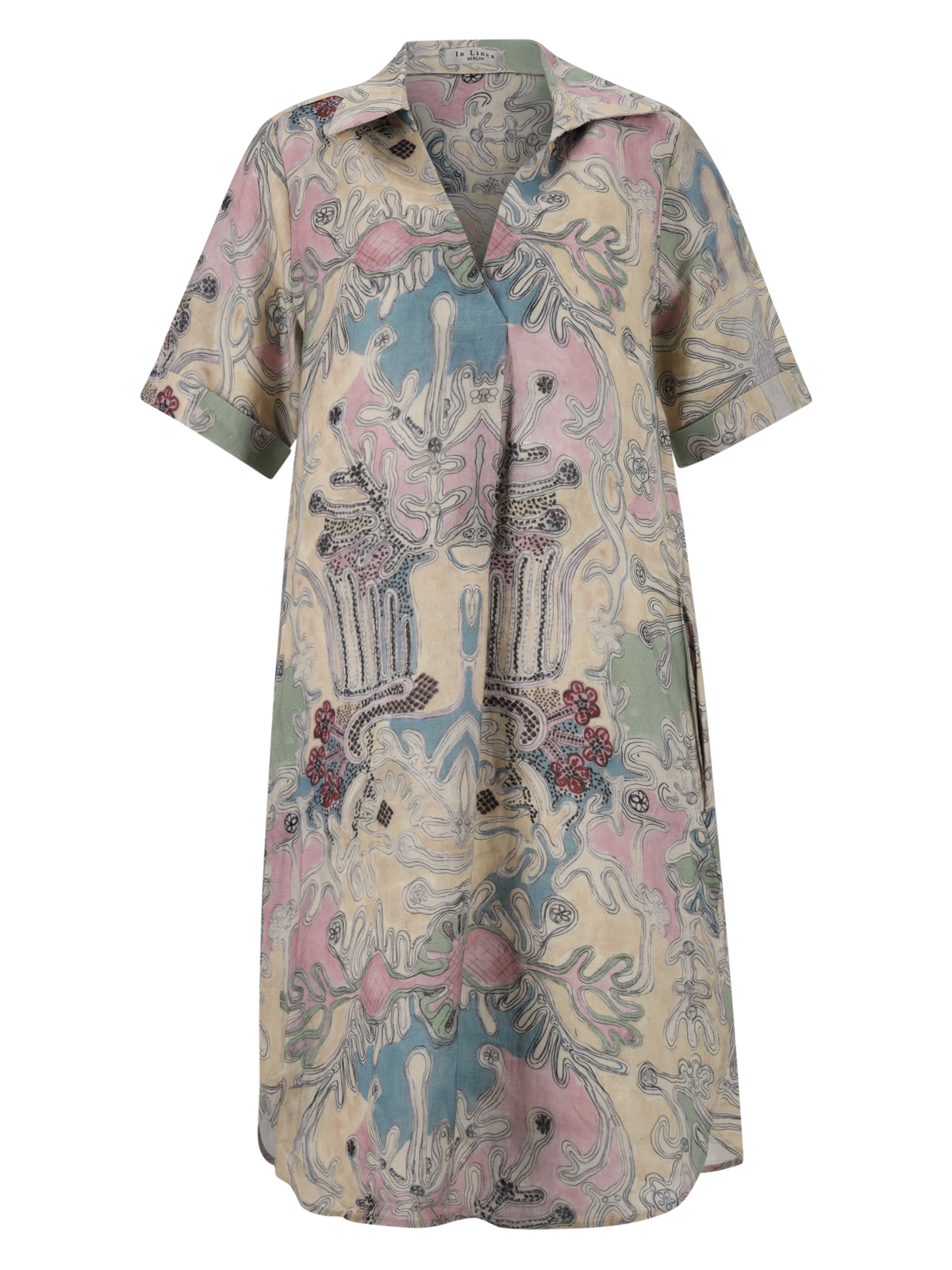 Kleid, V-Ausschnitt, Allover female