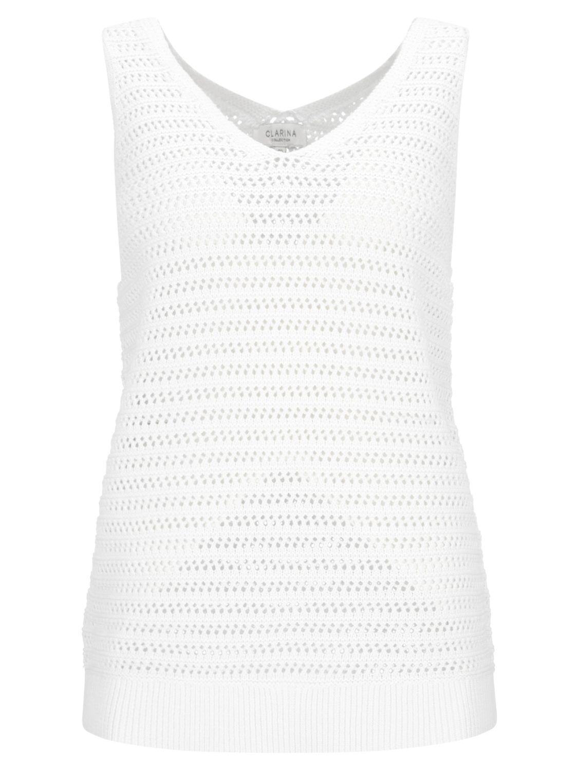 V-Pullover, Top, ohne Arm, uni female