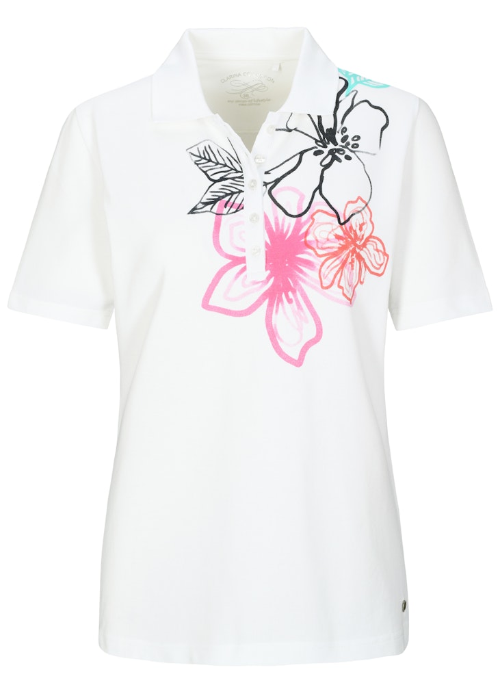 Poloshirt, 1/2 Arm,Blumendruck female