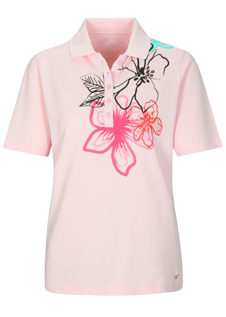 Poloshirt, 1/2 Arm,Blumendruck female