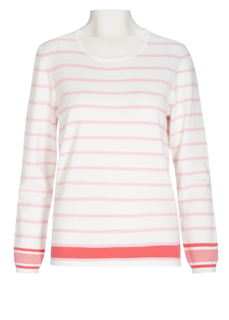 Rdh.-Pullover, 3/4 Arm, Ringel female