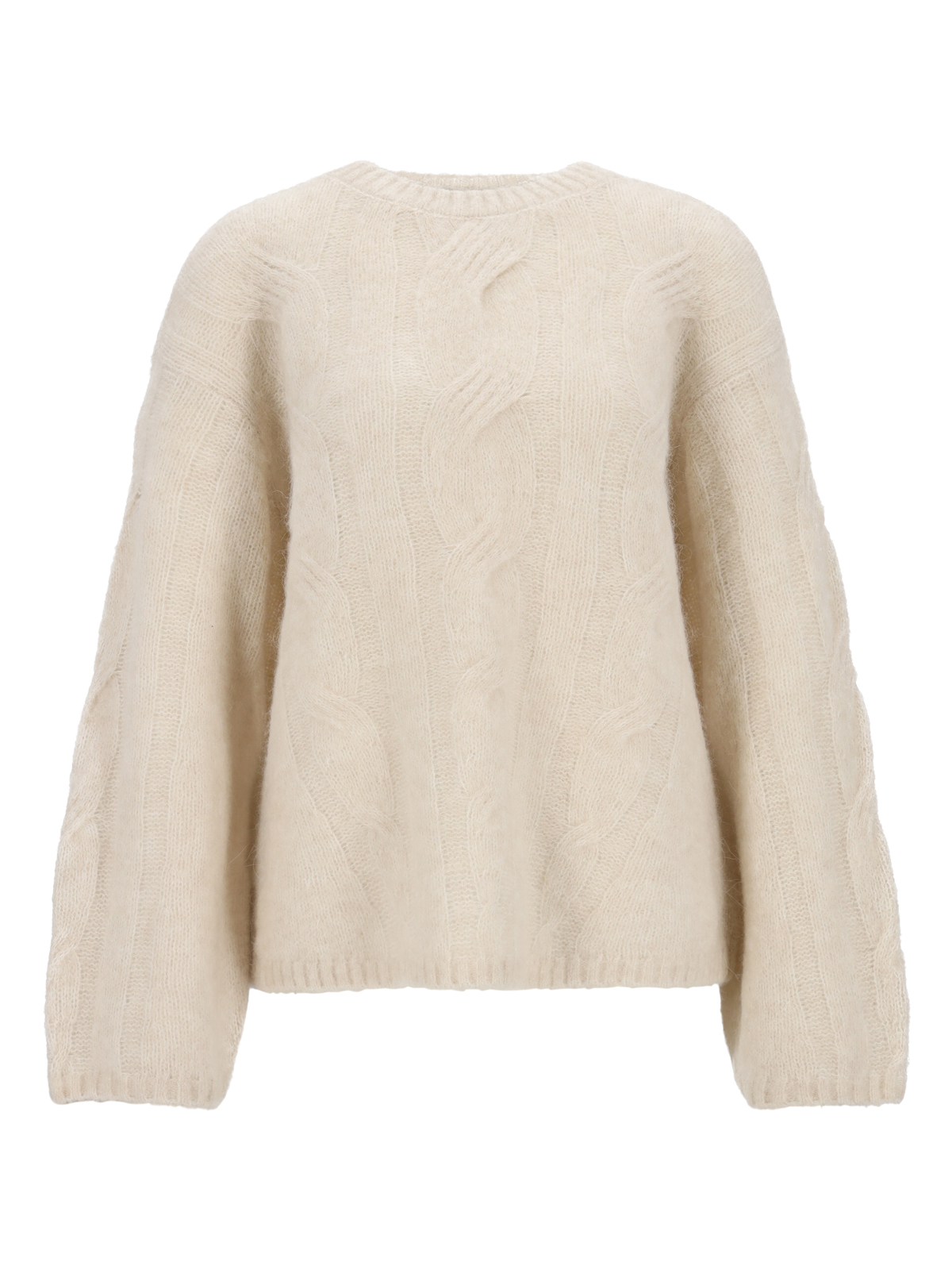 Weicher Zopfmuster-Pullover female