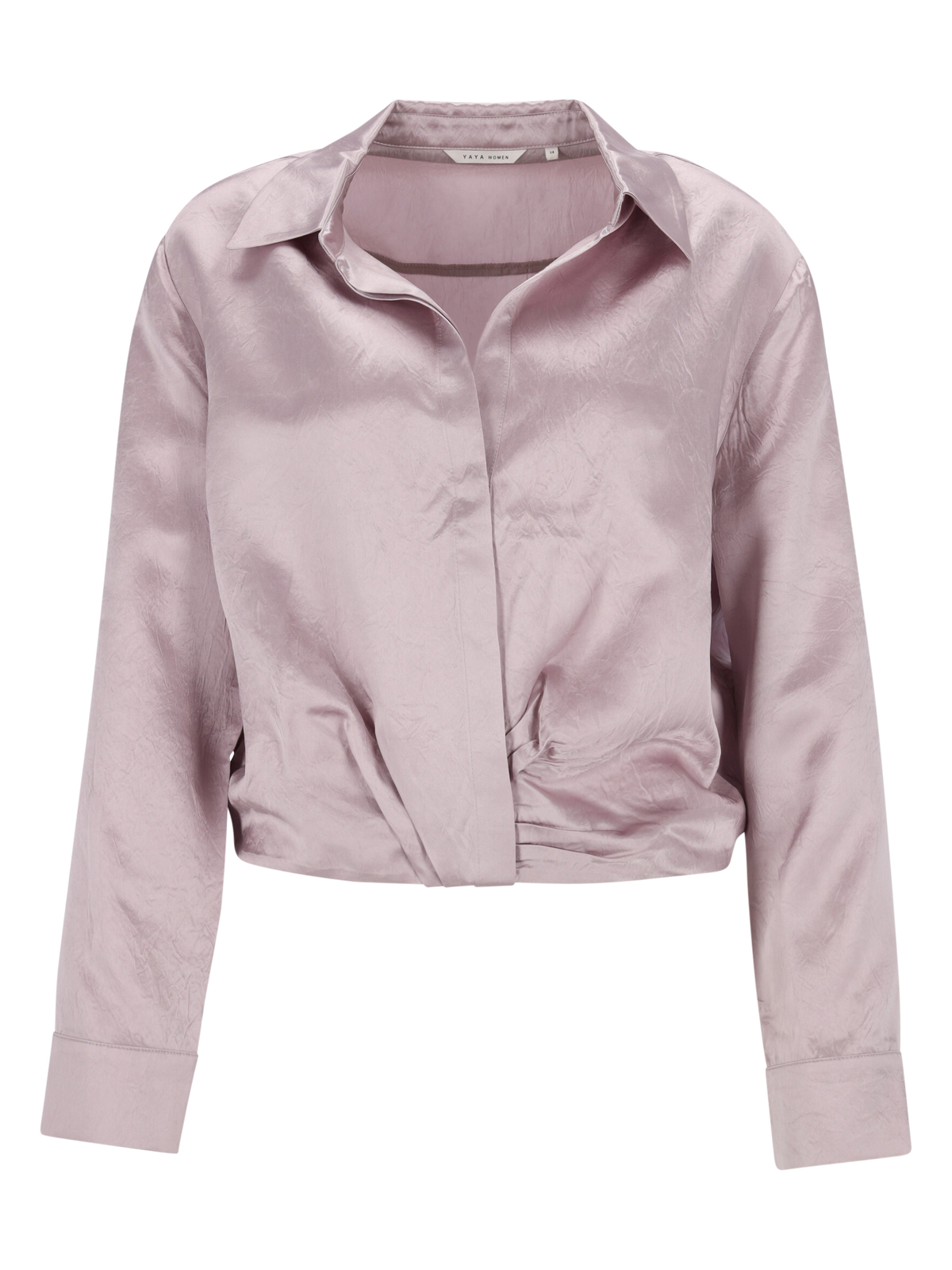 Kurz geschnittene Satinbluse female