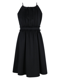 3376-Girls Satin Midi Dress