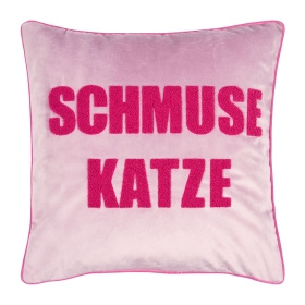 LETTERS KATZE, lilac, 45 x 45 cm