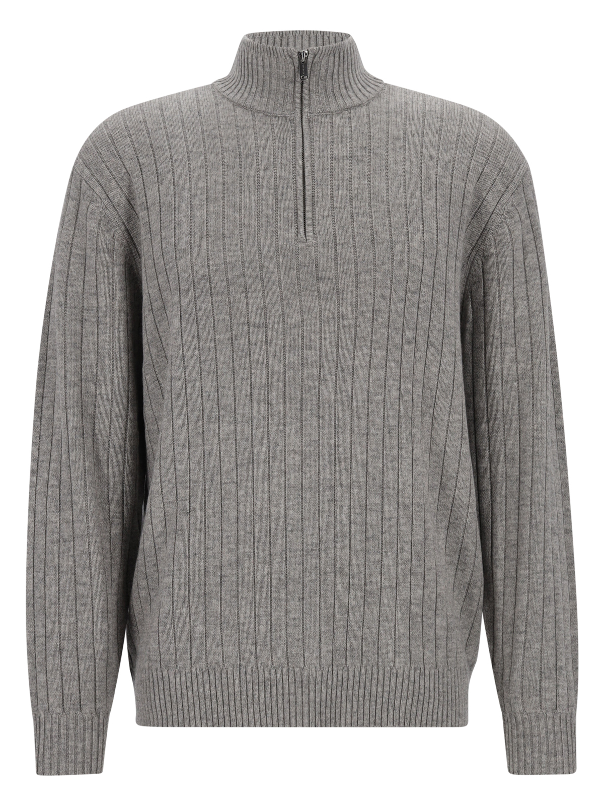 PULLOVER HALF ZIP L GREY male