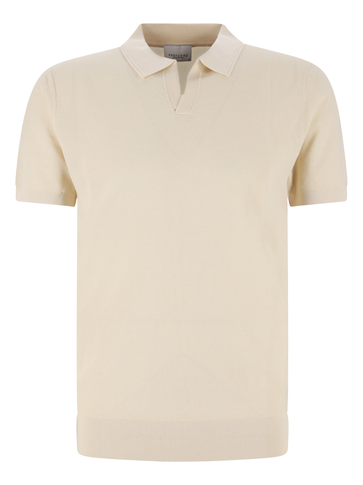 POLO OPEN COLLAR SS OFF WHITE male