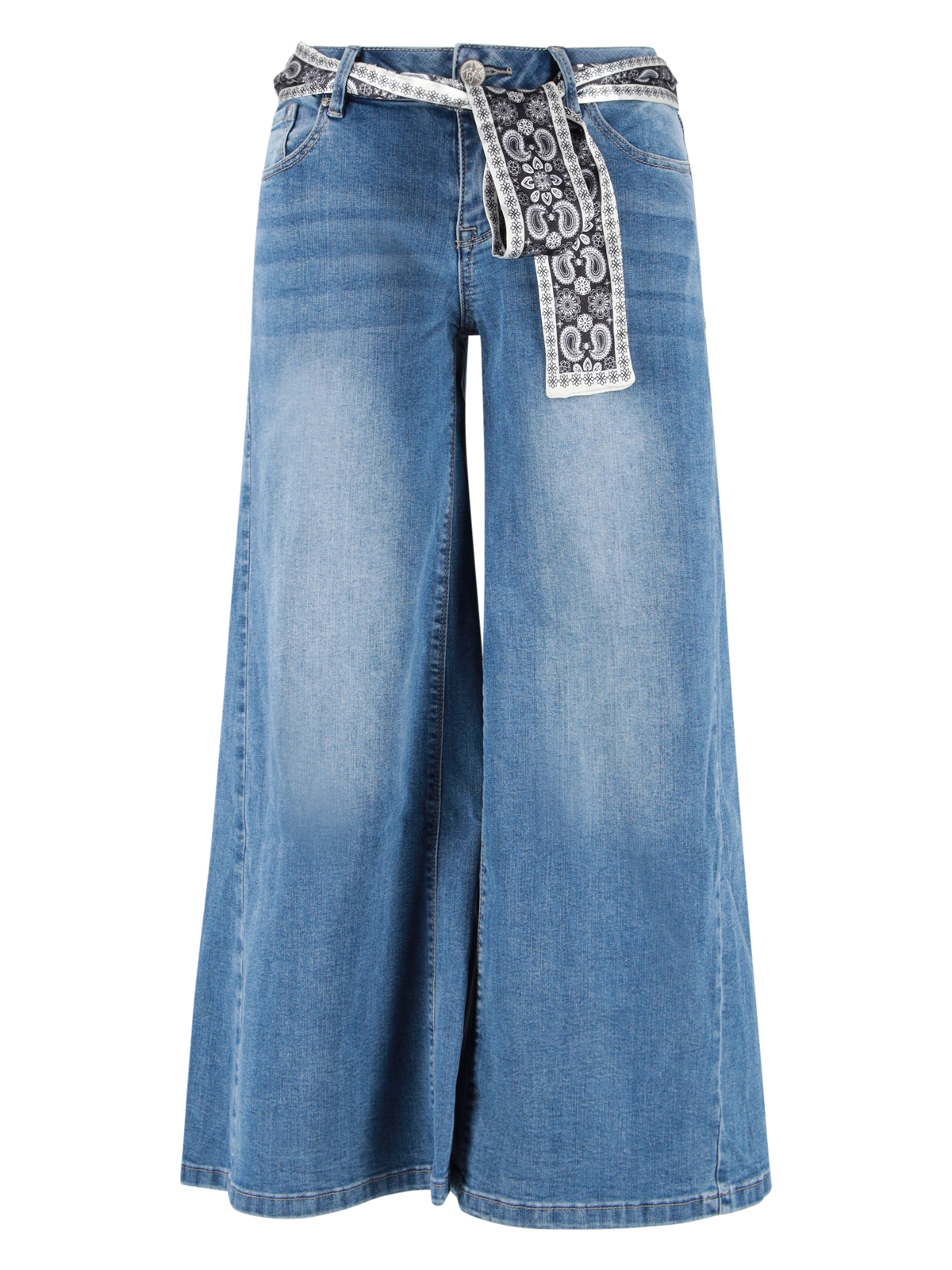 Italy Palazzo stretch denim female