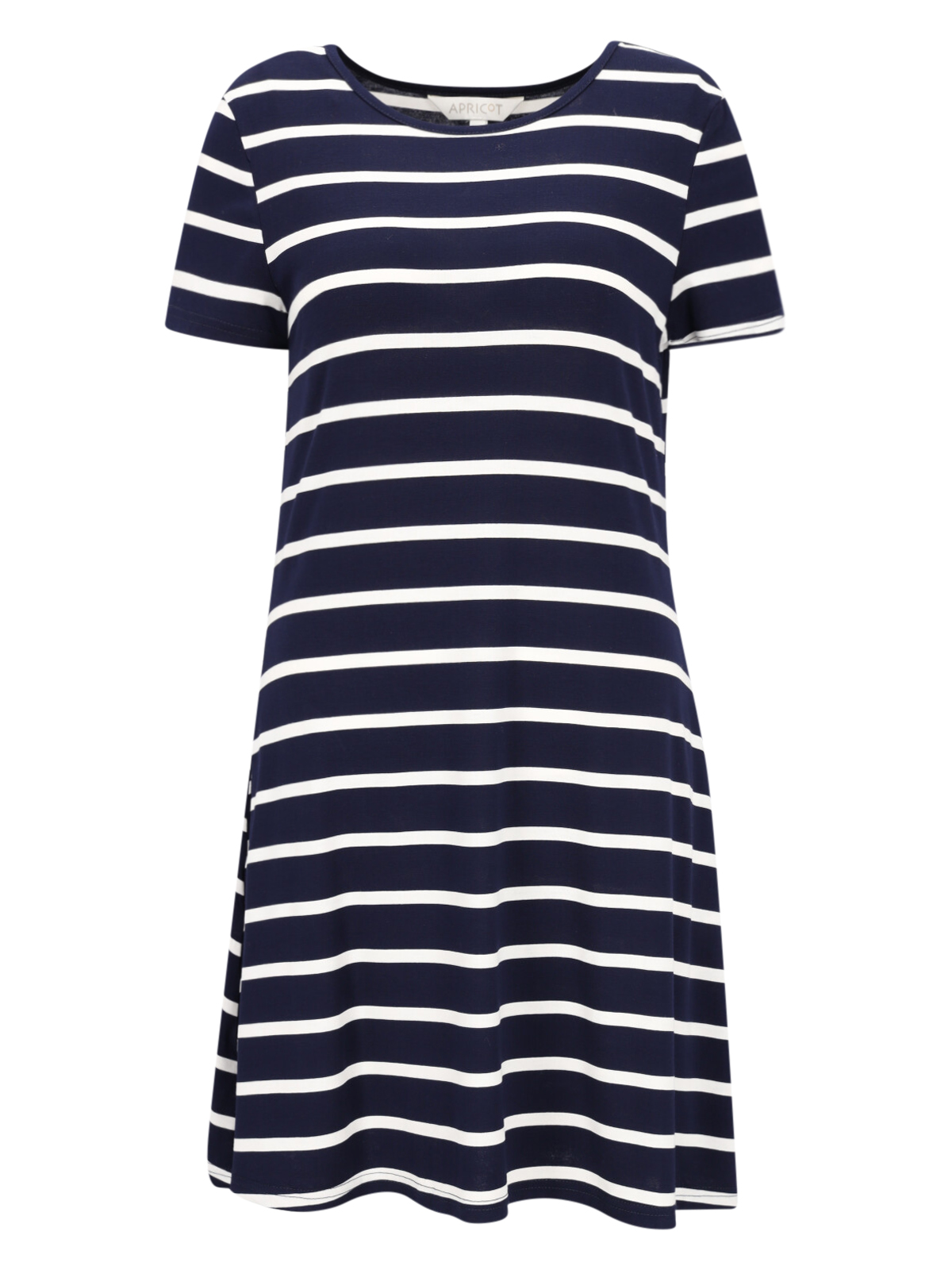 Apricot Stripe Jersey Swing Dress femae