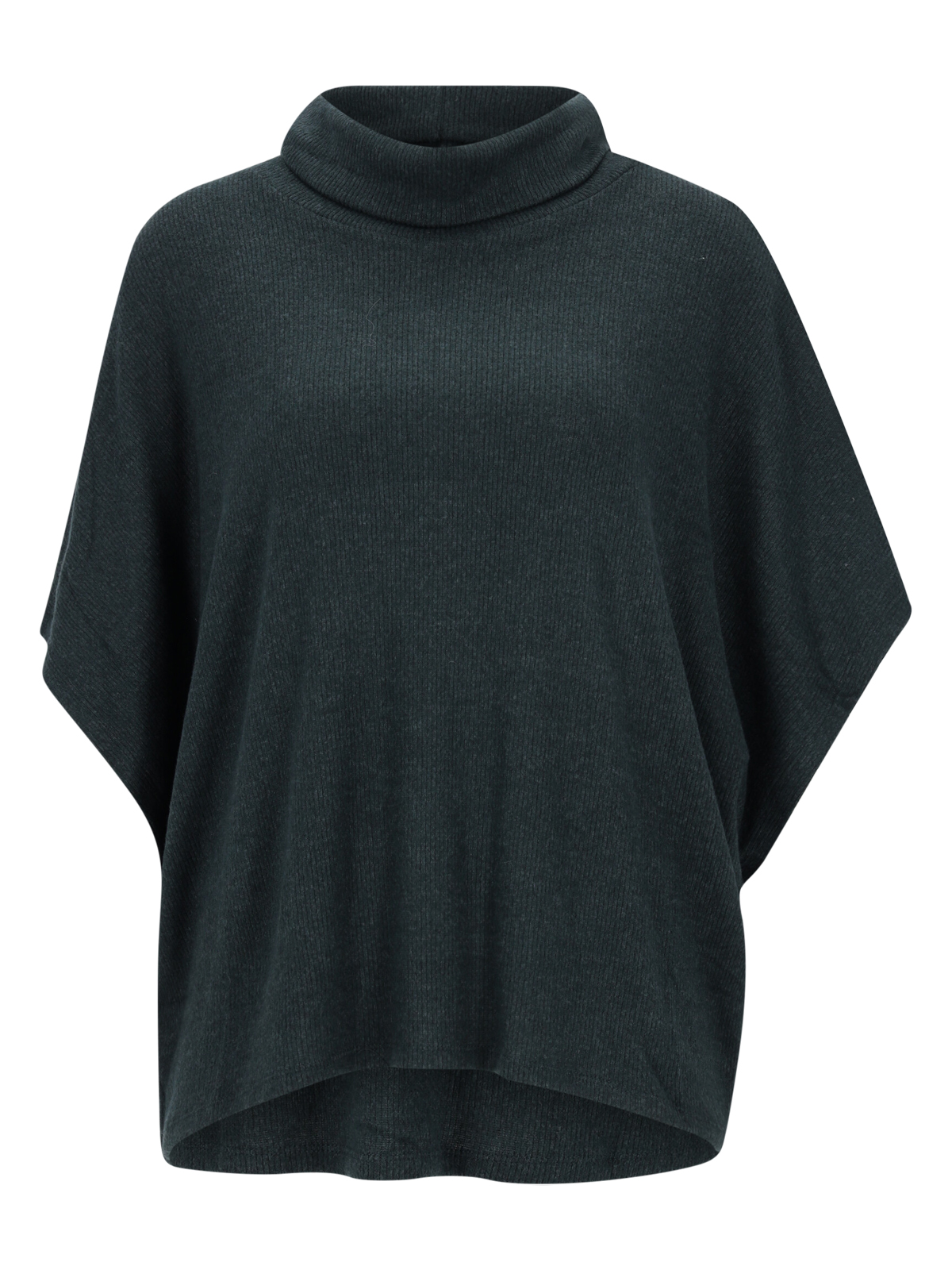 Apricot Roll Neck Soft Rib Cape female
