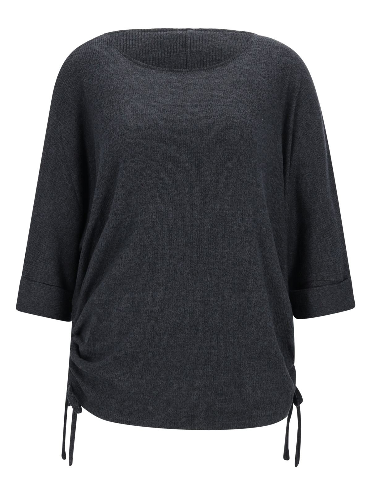 Apricot Bat Sleeve Drawstring Top female
