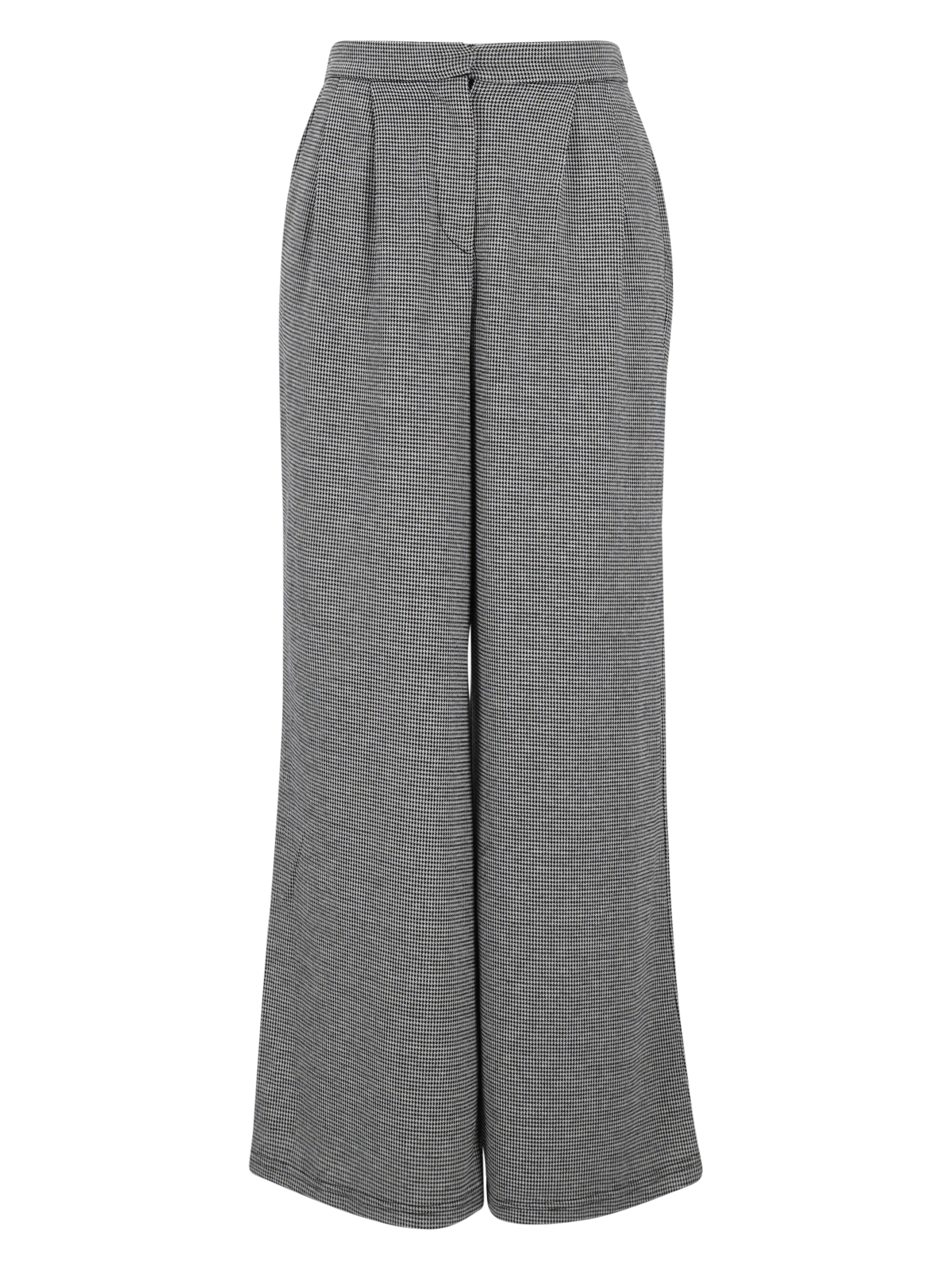 Apricot Wide Leg Dog-Tooth Trousers feale