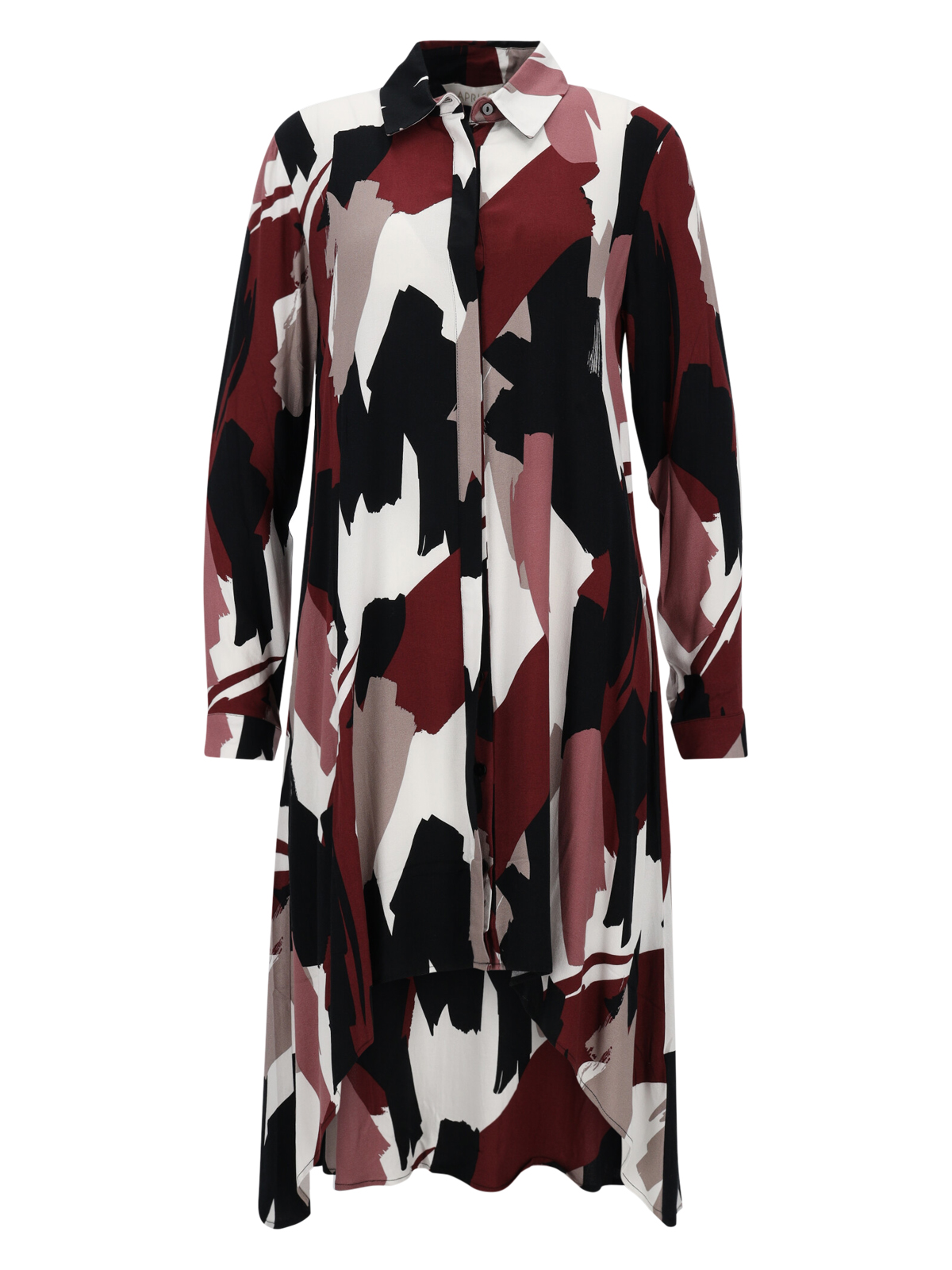 Apricot Brushstroke Print Dress female
