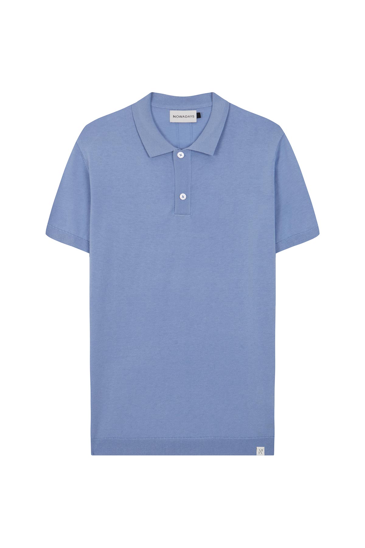XL knitted silk polo 1/2 sl. male