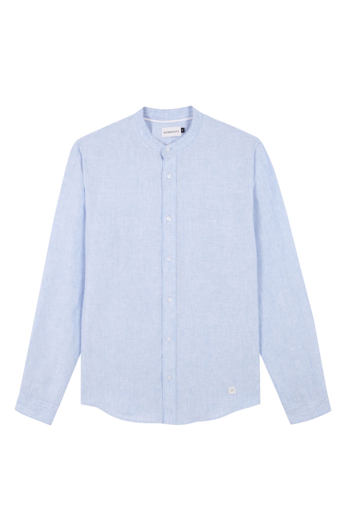The grandad collar linen Shirt male