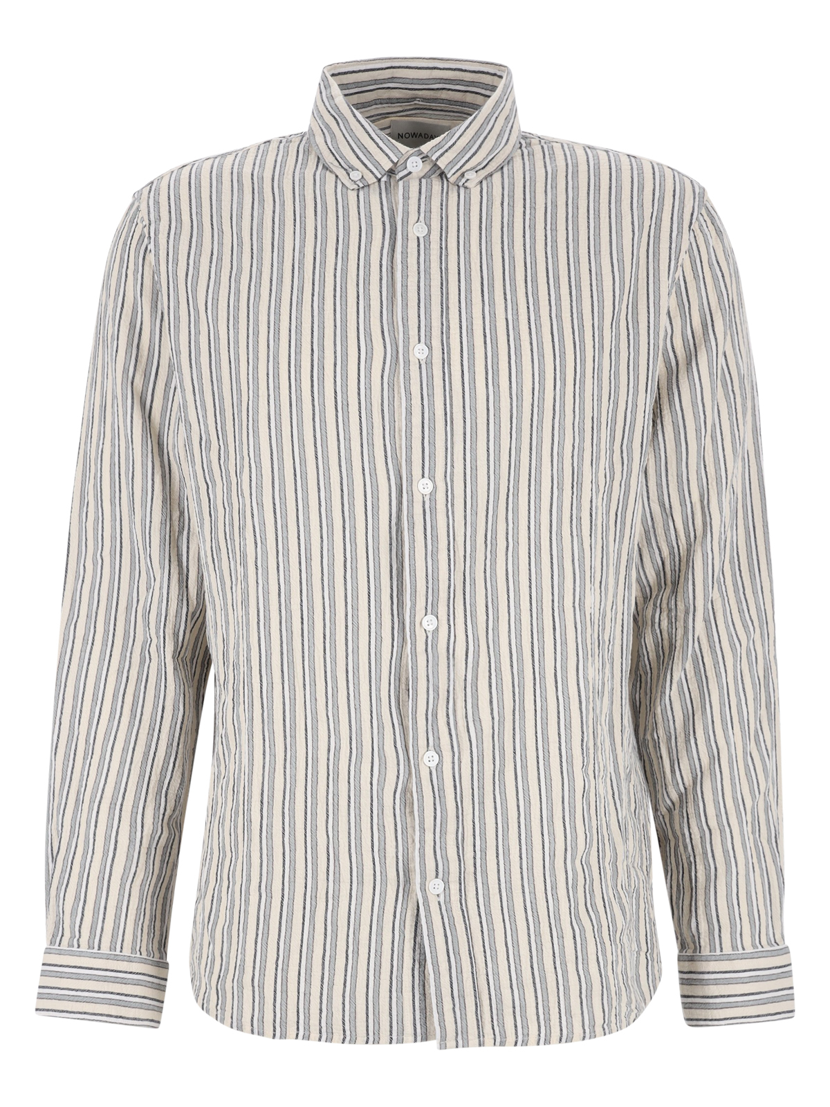 The crinkle stripe Shirt male