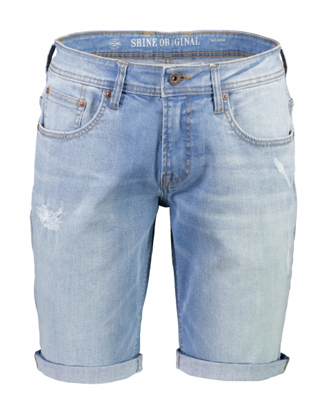Regular fit denim shorts sky