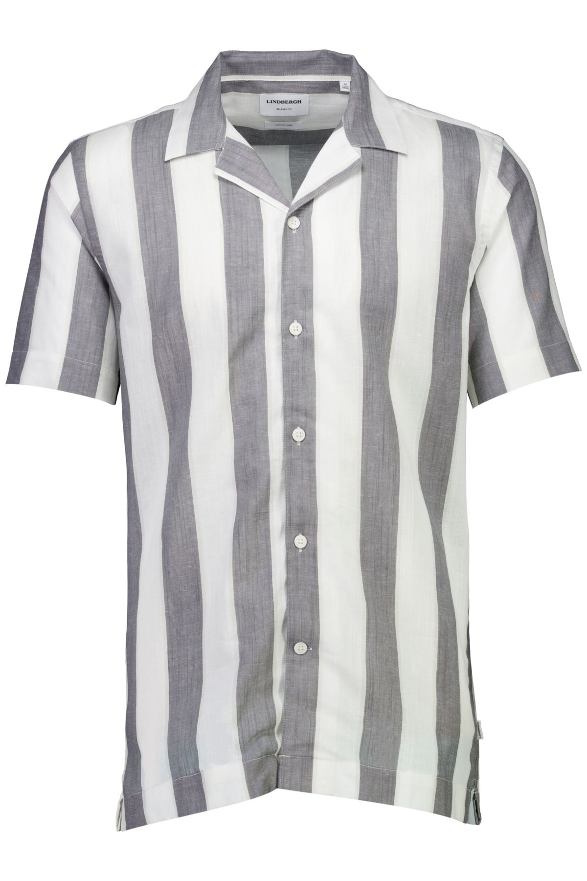 Striped linen/cotton shirt S/S male