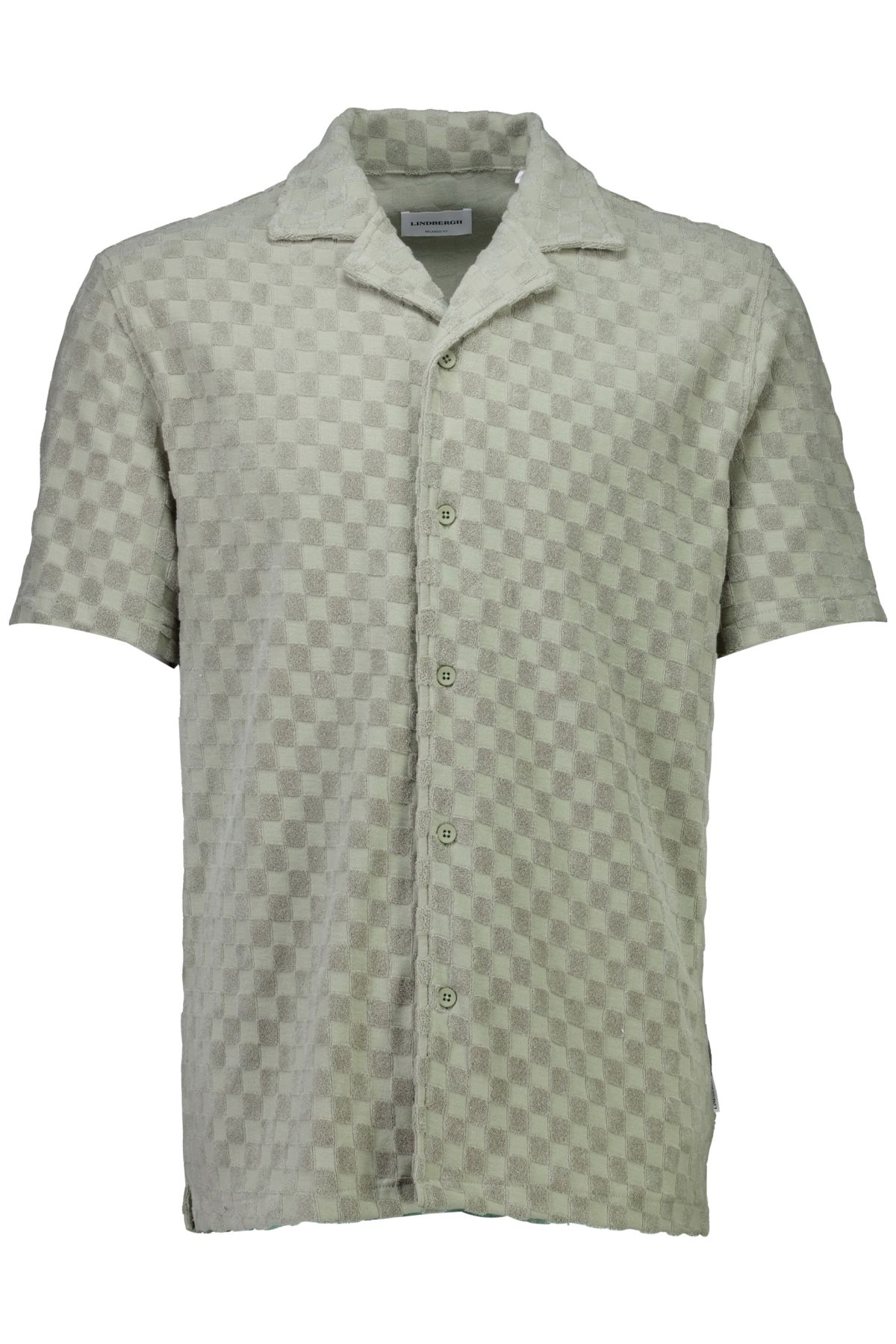 Checkered towel resort shirt male
