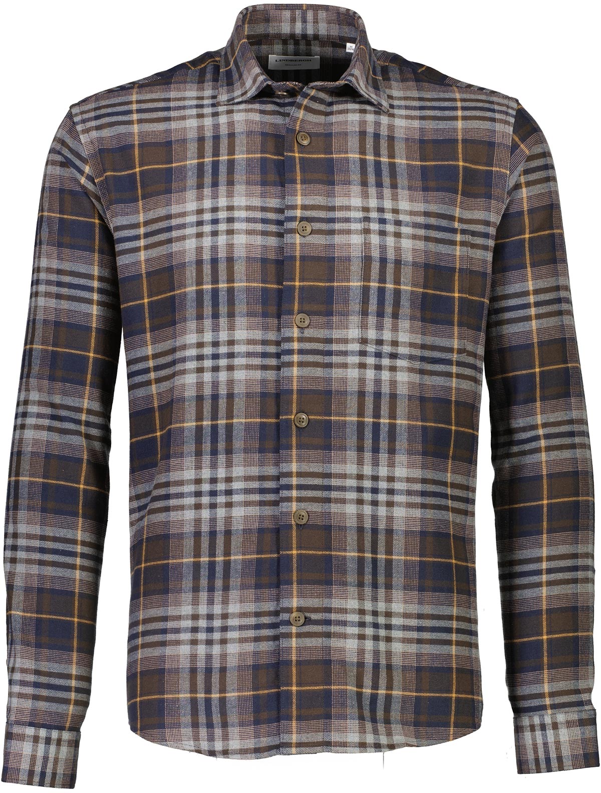 Checked twill shirt L/S male