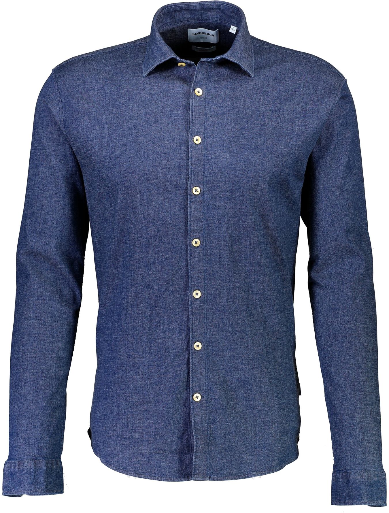 Soft indigo stretch shirt L/S male