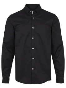 Plain twill stretch shirt L/S