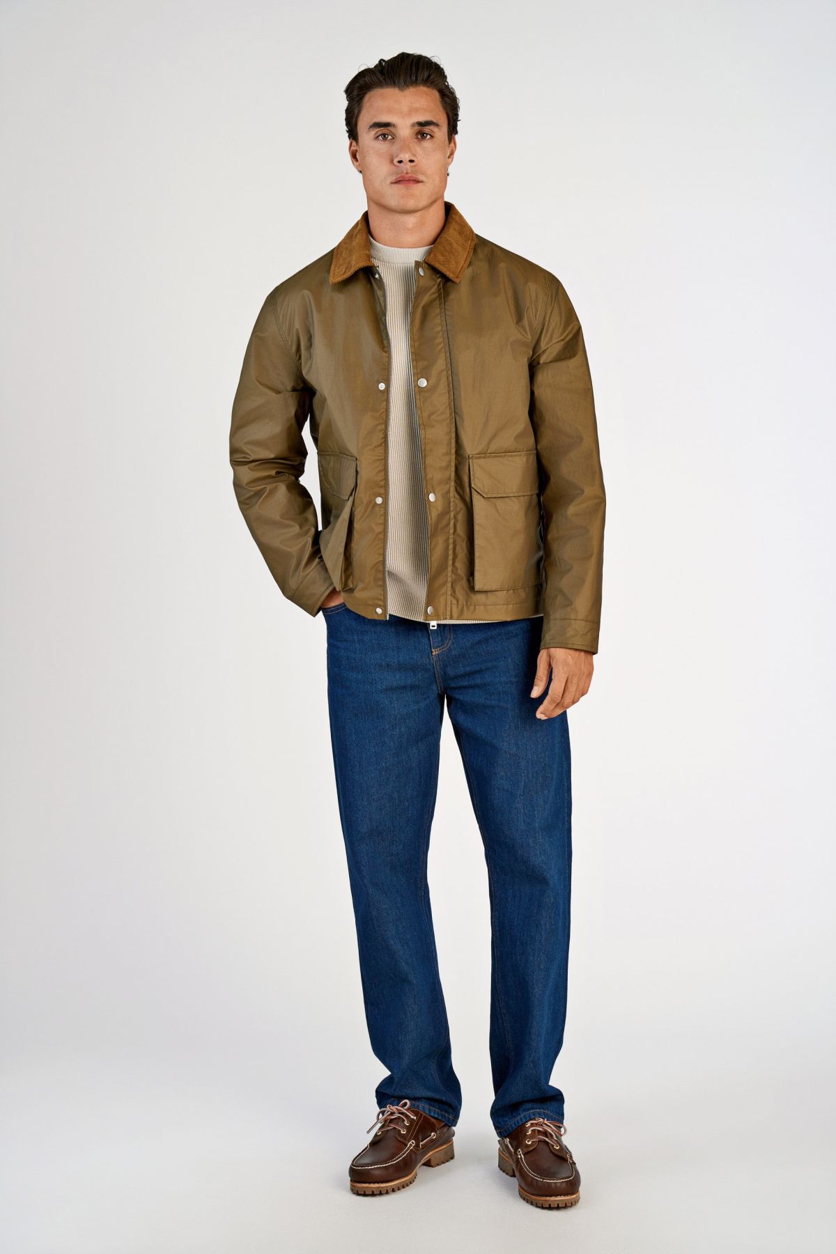 Field jacket w corduroy collar male