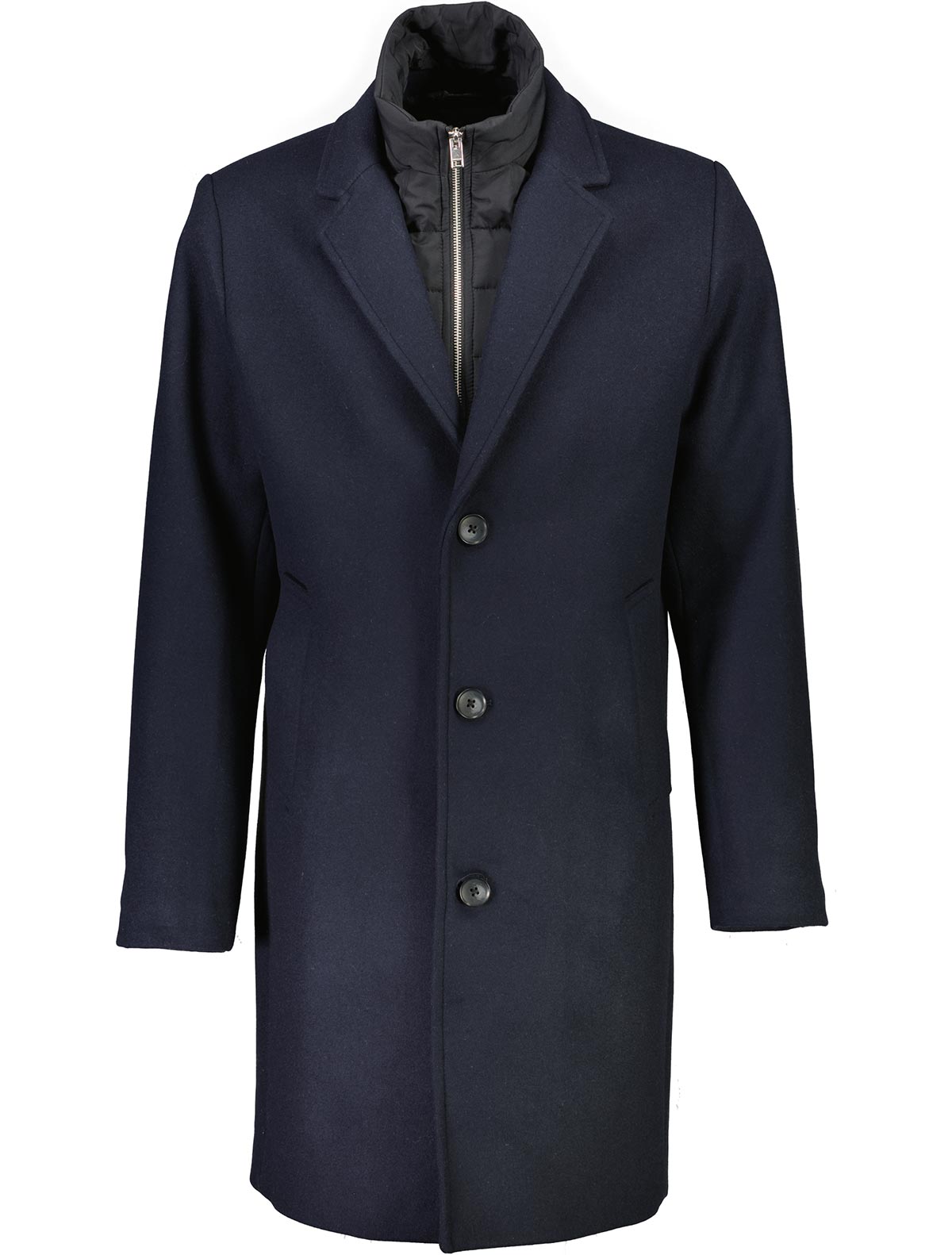 Detachable collar lapel coat male