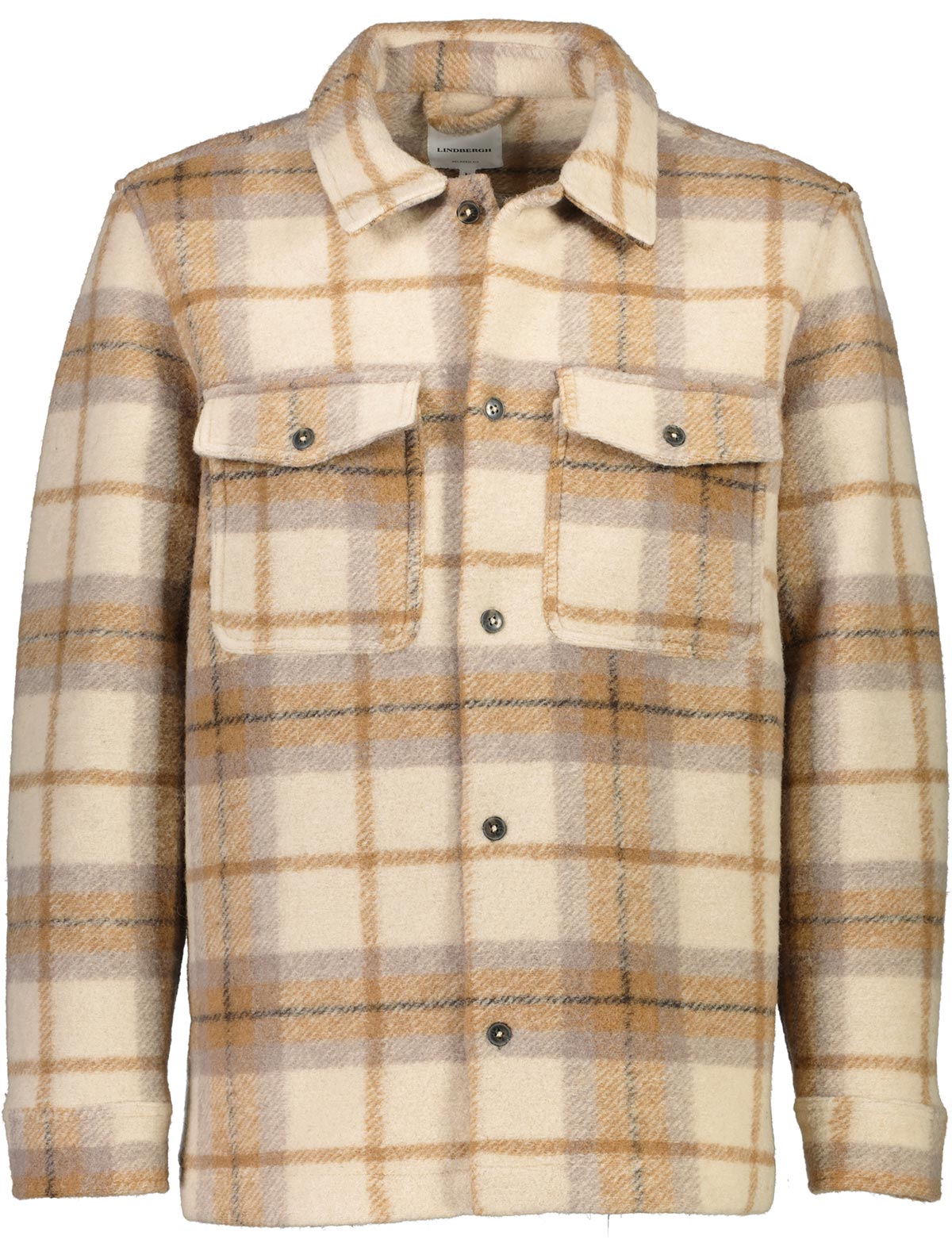 Bonded checked overshirt male