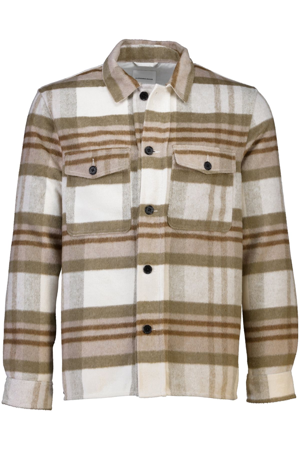 XXL Brushed check overshirt male