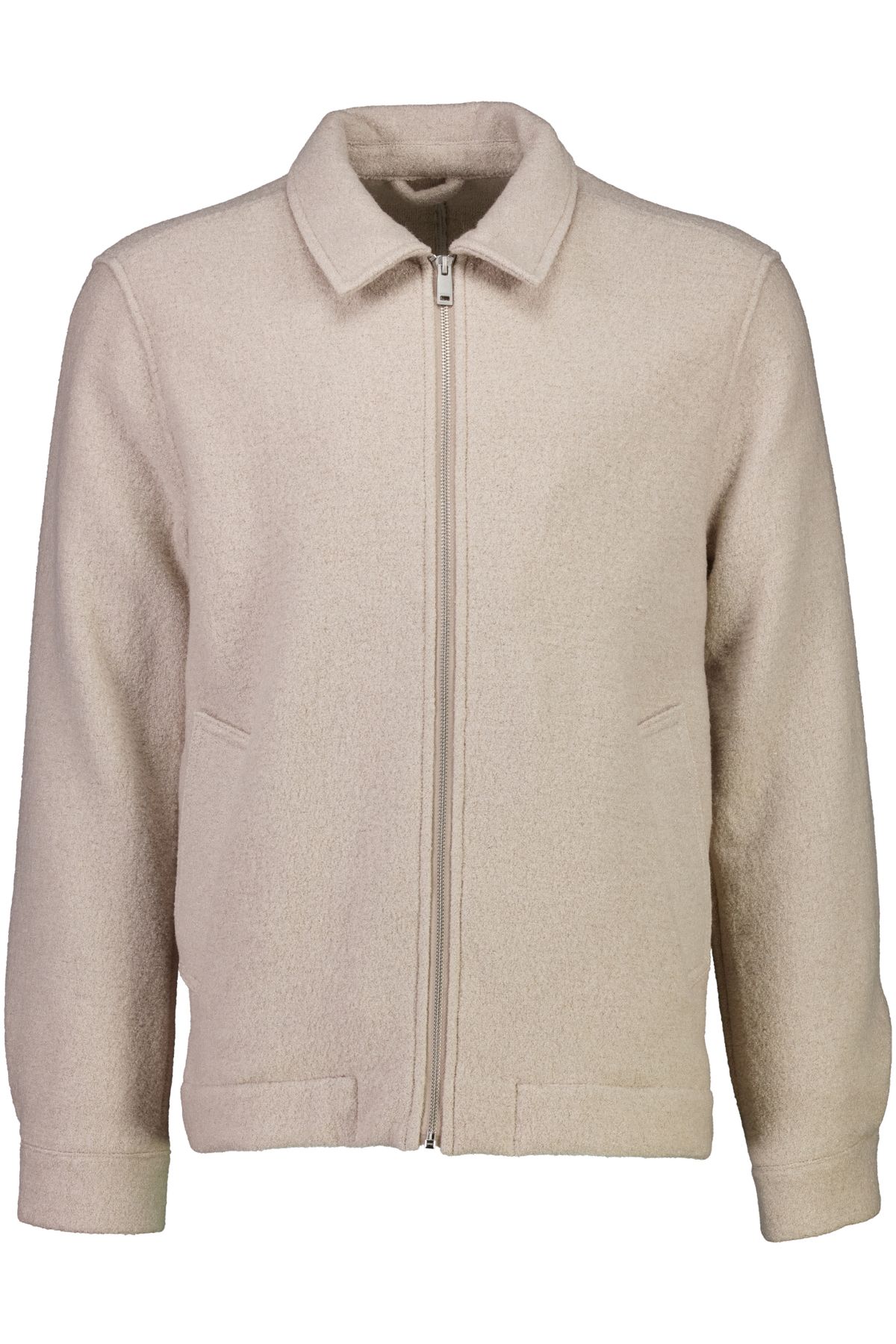 Wool blend zip overshirt male