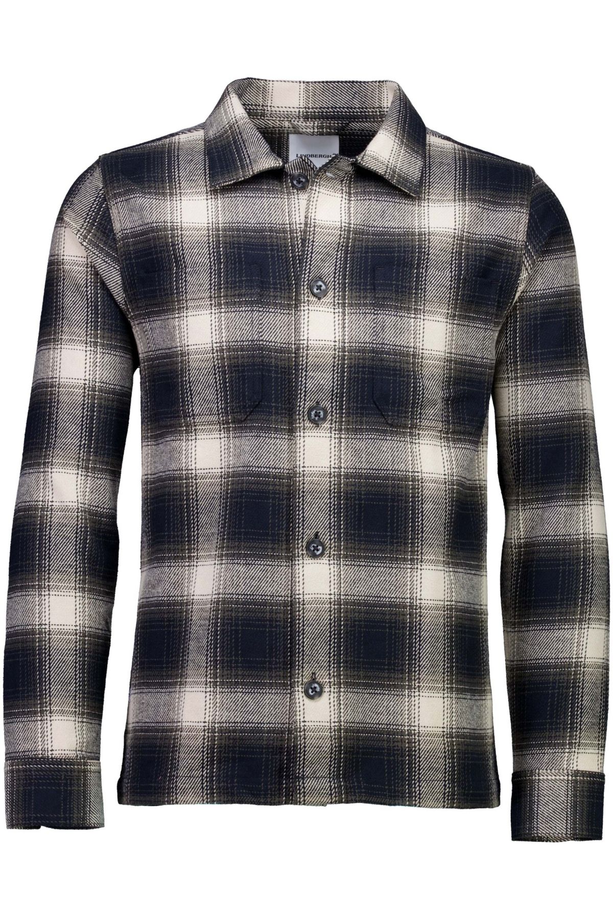 Brushed check overshirt male