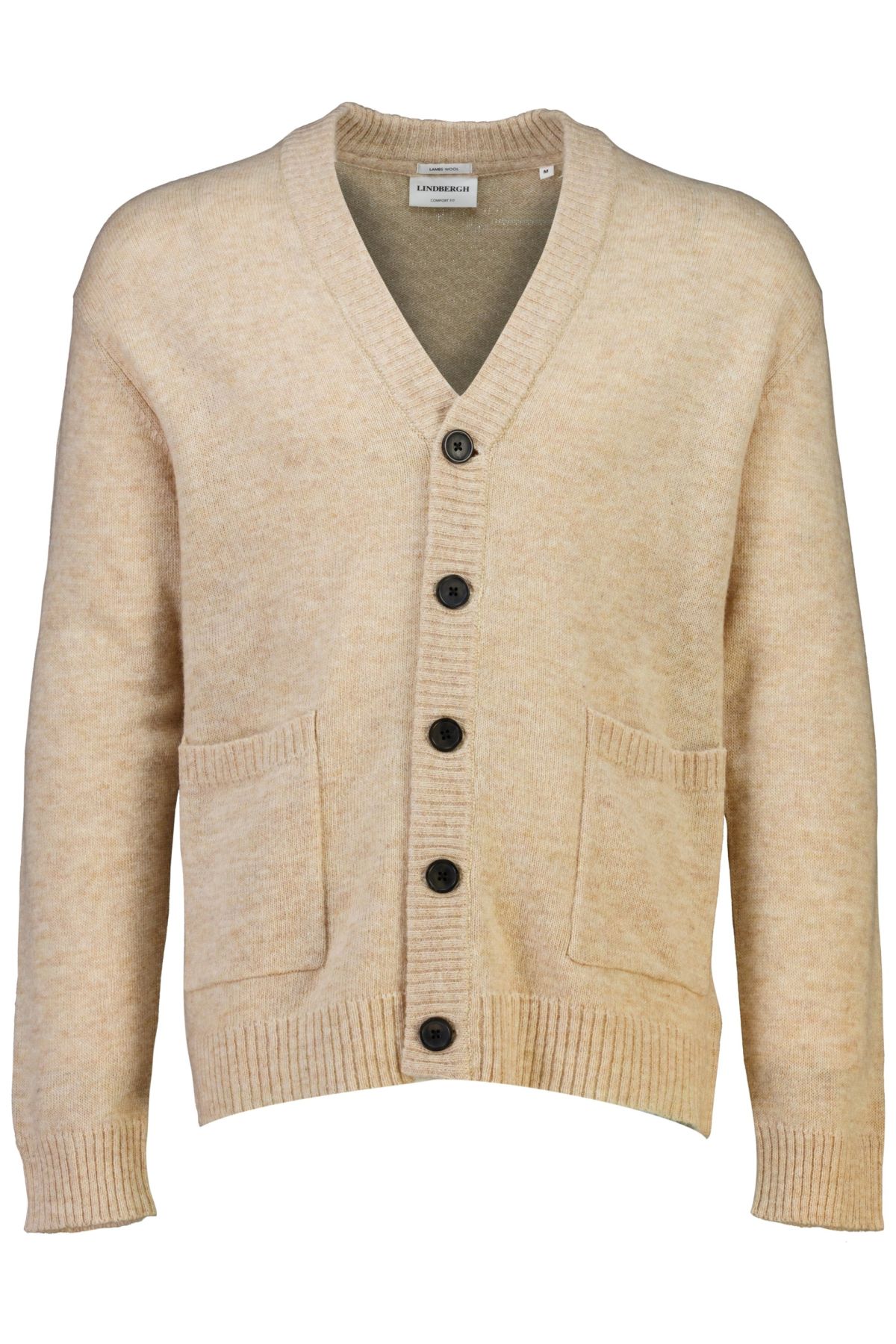 Lambswool button cardigan male