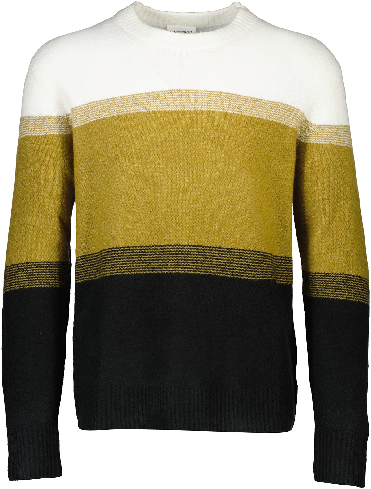 Color block o-neck knit male