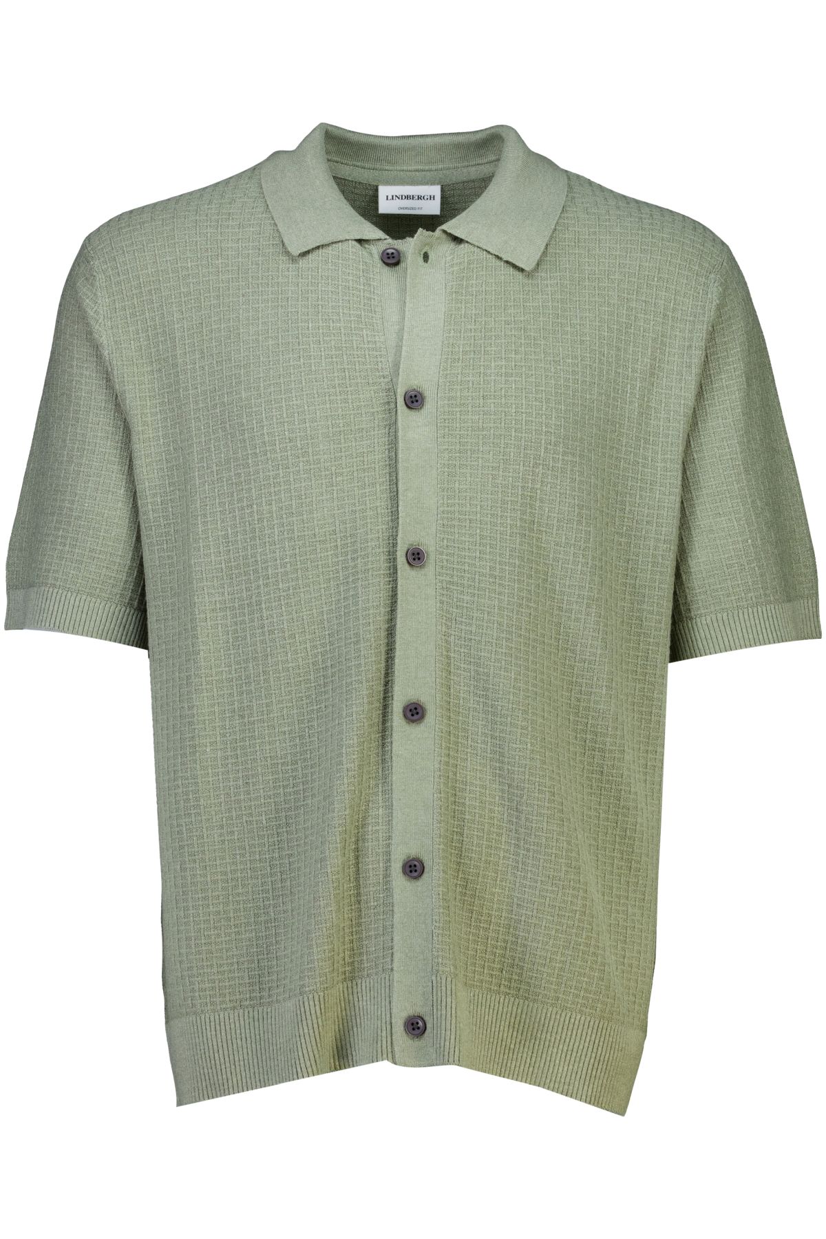 Knitted S/S polo cardigan male