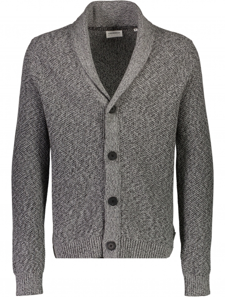 Button cardigan w. shawl neck