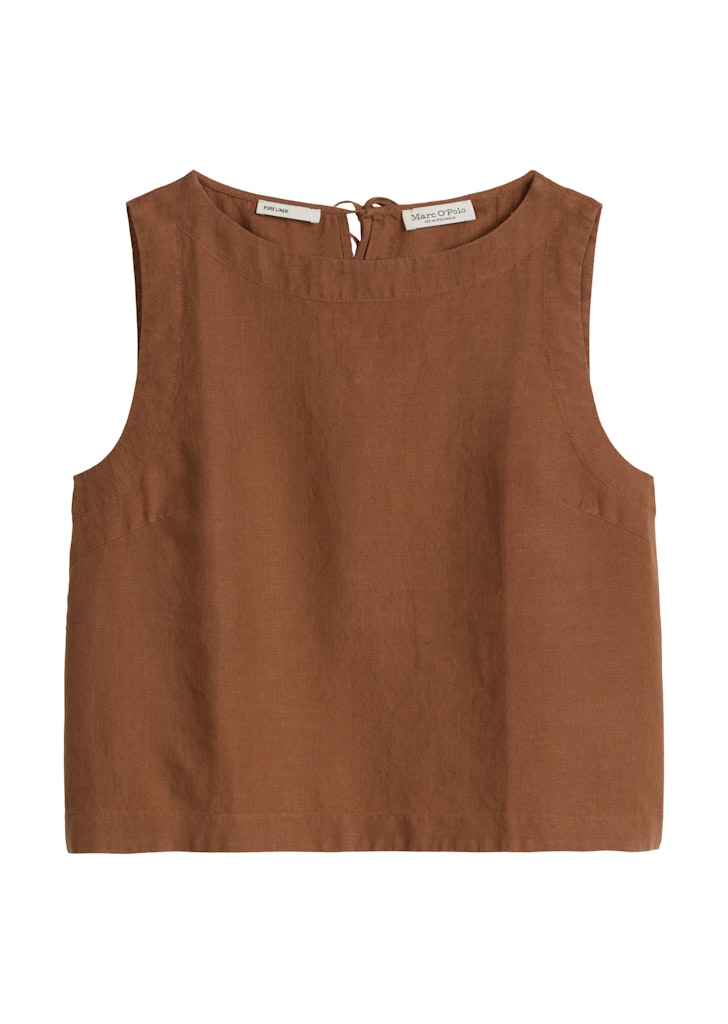 Ärmellose Leinenbluse regular female
