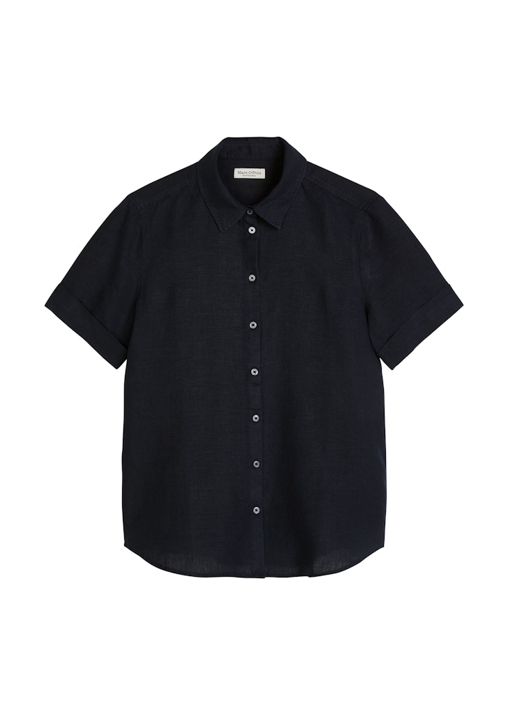 Kurzarm-Leinenbluse regular female