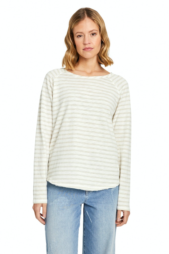 Basic sweat raglan striped female