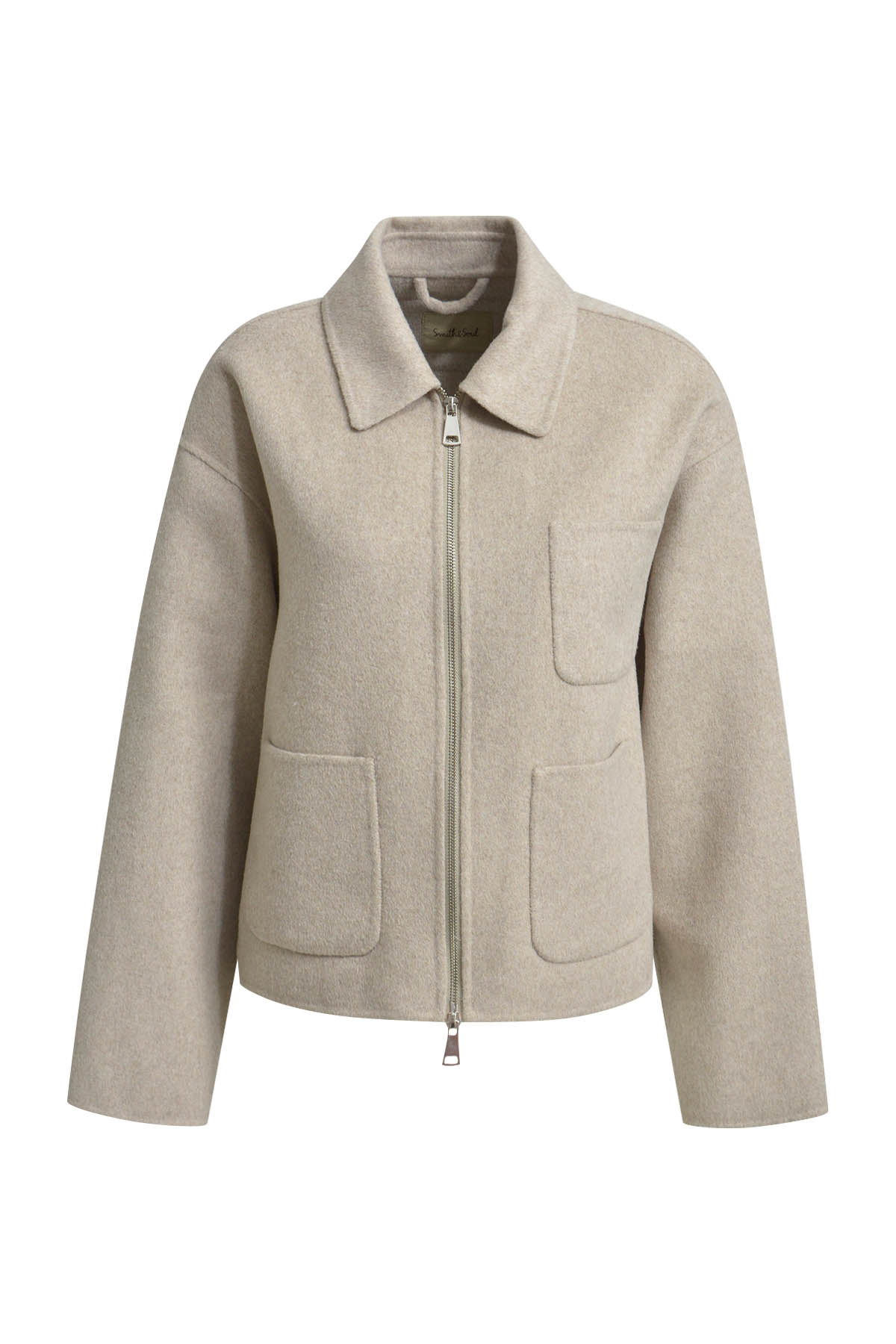 Short Wool Blended Jacket female